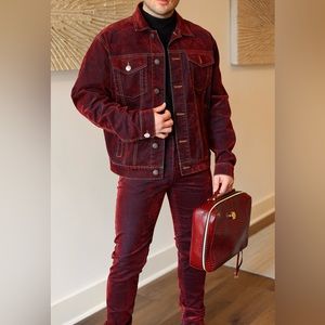 Denim jacket and jeans